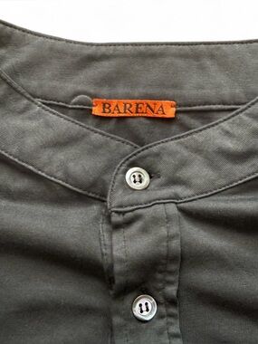 Barena Venezia Men's Shirt Henley in Black